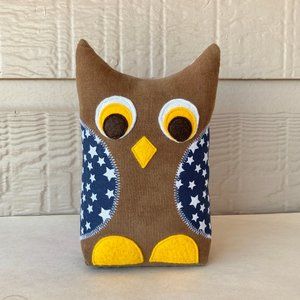 Handmade owl doorstop, Unique doorstop, Decorative door weight, Functional decor